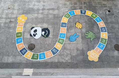 正安地面游戏彩绘