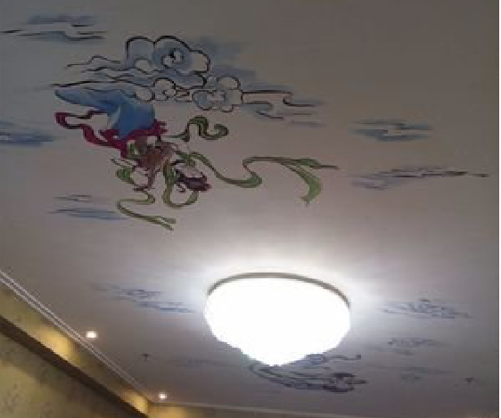 正安如何快速绘制天花板上的手绘墙？