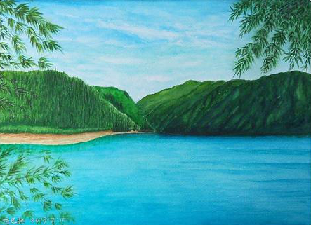 正安在墙绘中，如何绘画绿水青山？